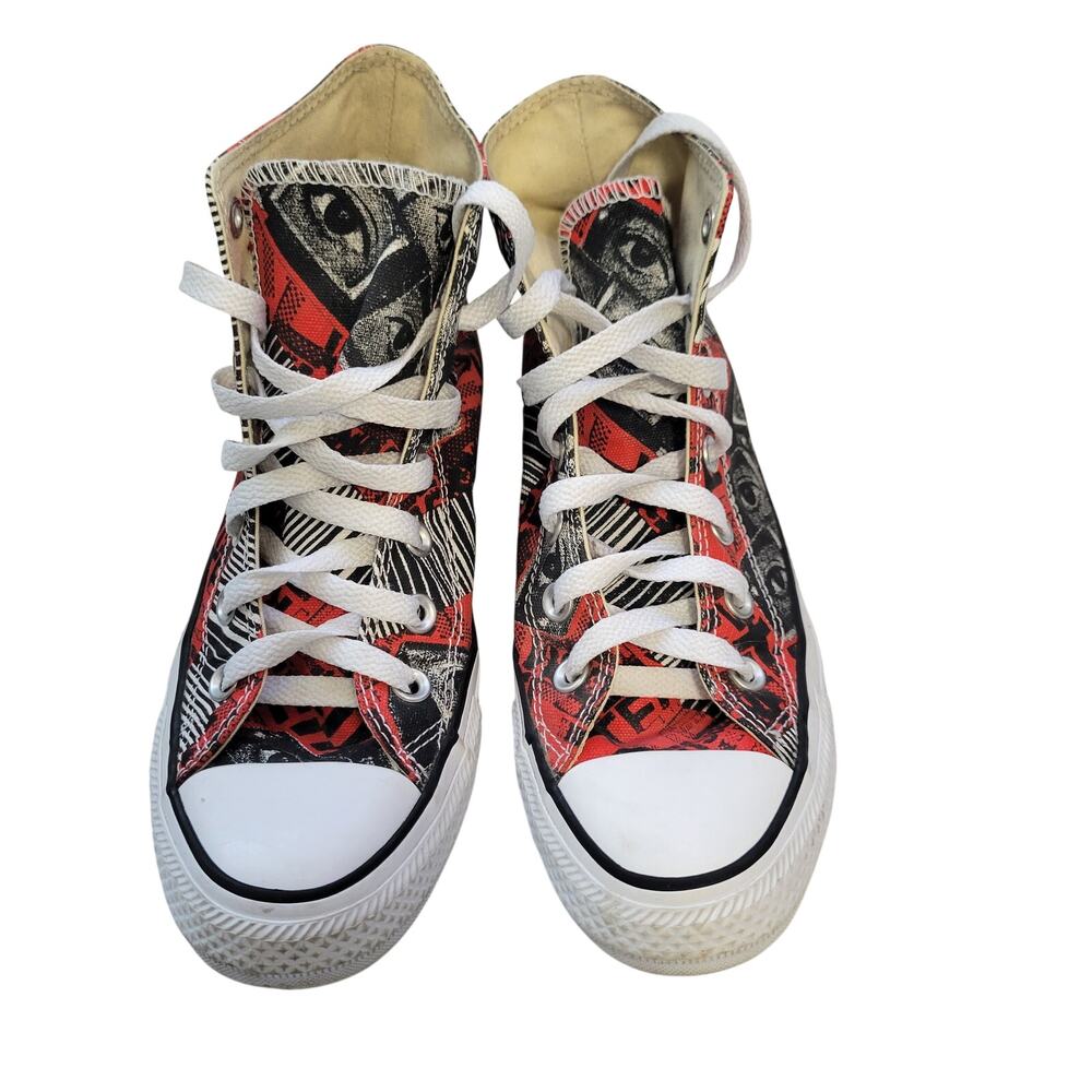 Converse All Star Hi Top Sneakers In Vision Graphic Print size W7/M5  61326-2936